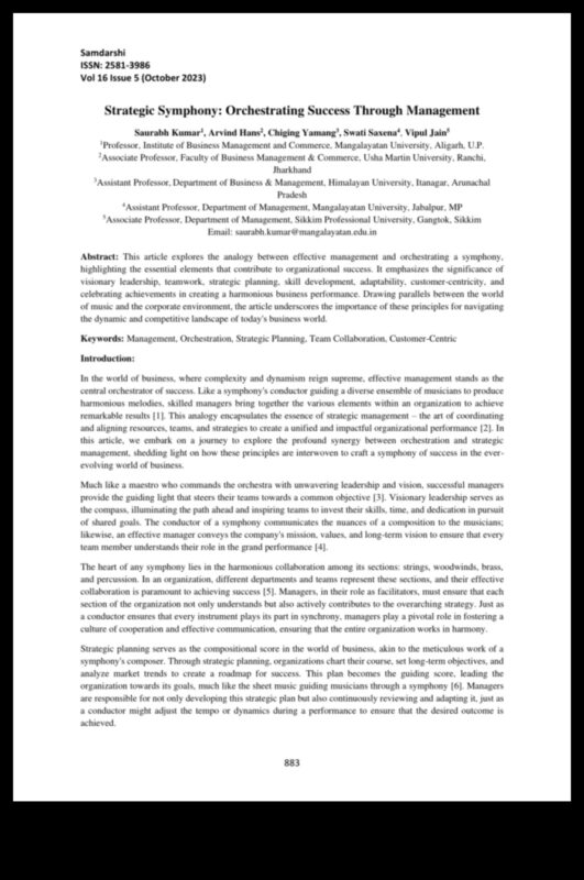 The Business Symphony: Ενορχηστρώνοντας την επιτυχία μέσω της διαχείρισης